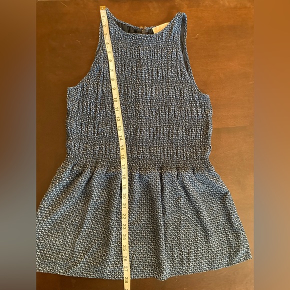 Michael Kors Blue Chiffon Peplum top - Picture 6 of 6